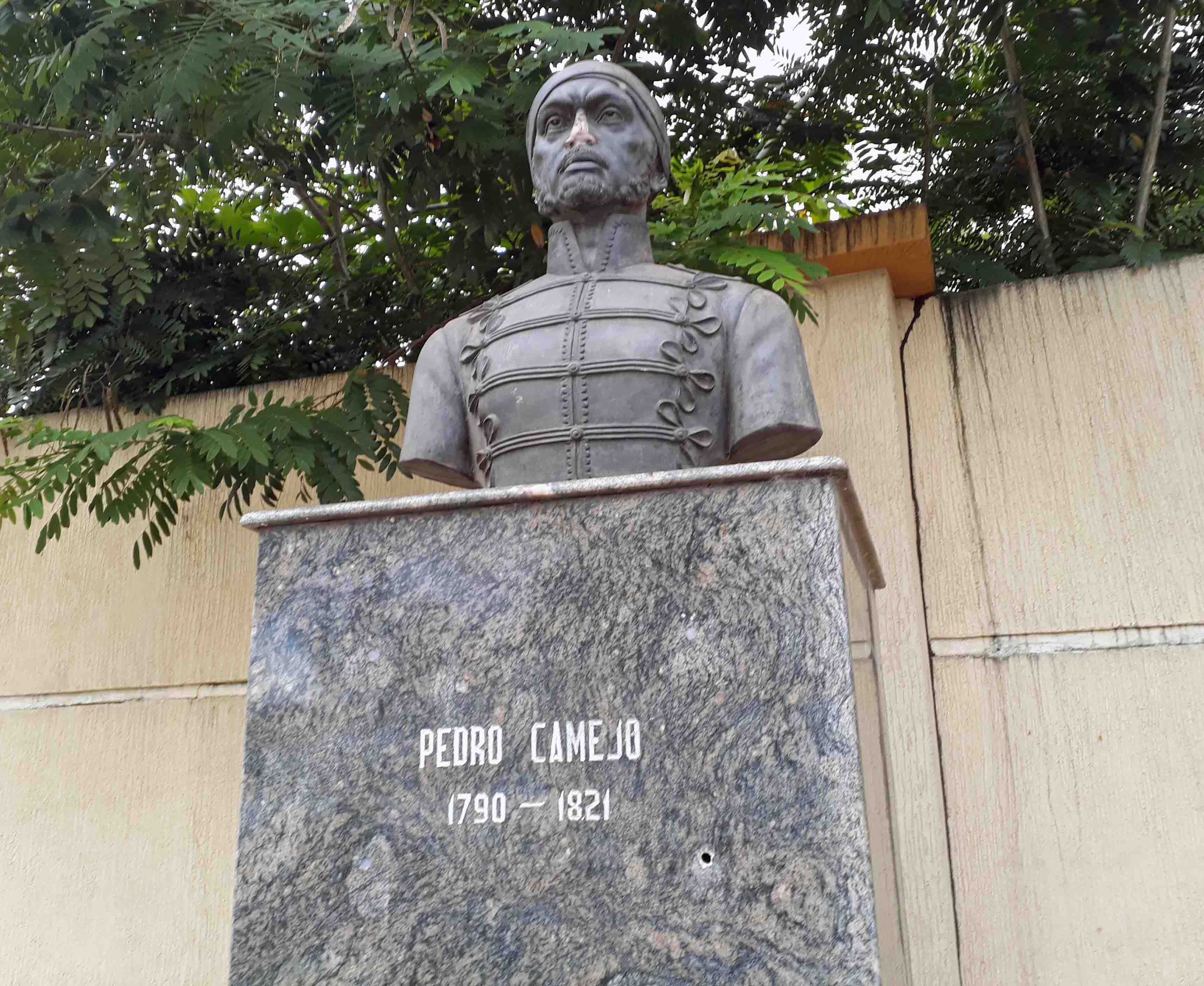 El busto de Pedro Camejo también queda en el Paseo Los Próceres de Maturín, aunque con algunos daños. Foto Jesymar Añez, noviembre 2018.